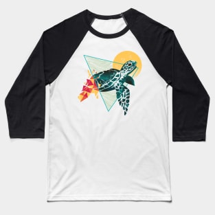 Geometric Turtle Baseball T-Shirt